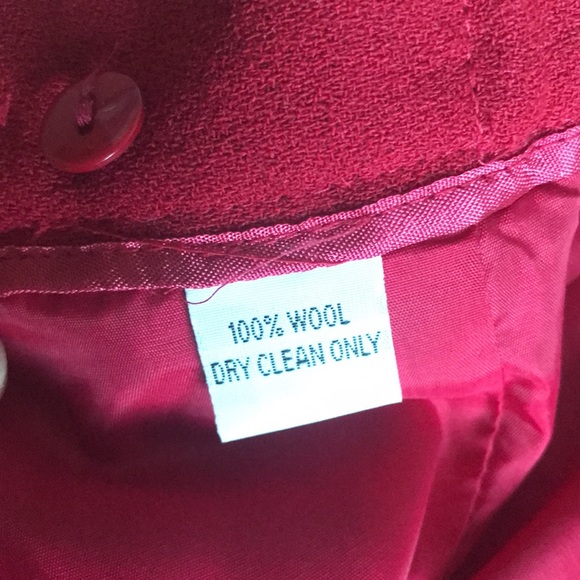 Talbots holiday red wool blend A-Line skirt Brand New still with tags Size 14P - Picture 7 of 9